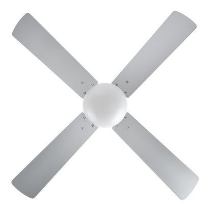 Ventilador Dc Sofia 2xe27 Niquel 4 Aspas Rev.haya/plata 40x107d C/remoto Temporizador_2