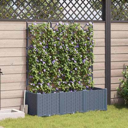 Vidaxl Maceta De Jardín Con Enrejado 3 Pcs Gris Claro_1