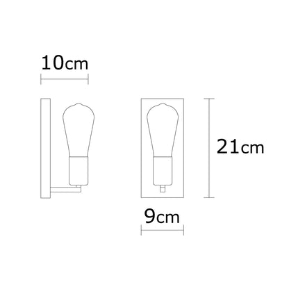 Aplique De Pared, Hierro , Blanco, 9x10x21, Casquillo 3 X E 27 Max 40 W_1