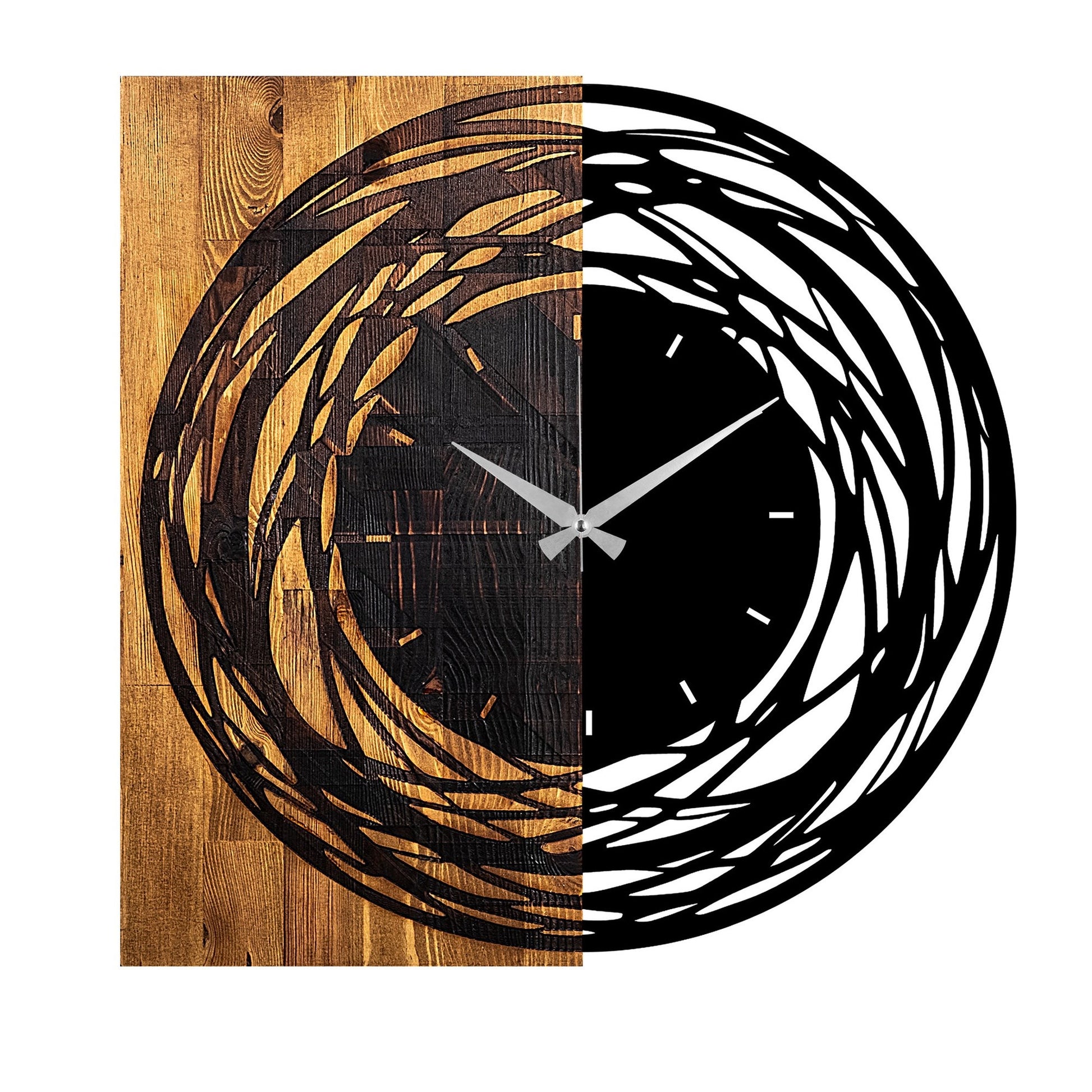 Reloj De Pared Madera Rotaciones