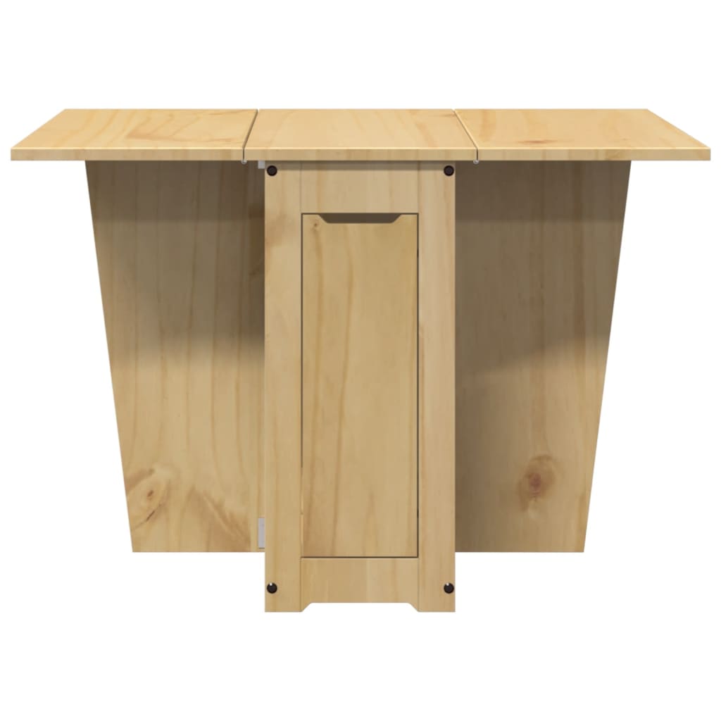 Mesa De Comedor Plegable Mariposa Corona Madera Pino Marrón_2
