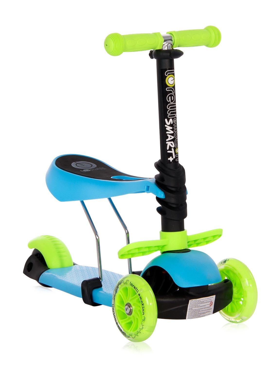 Patinete Infantil Con Asiento Y Respaldo Smart Plus Blue+green_1