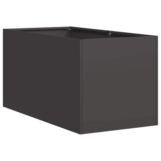 Jardinera De Acero Laminado En Frío Negro 40x80x40 Cm_0