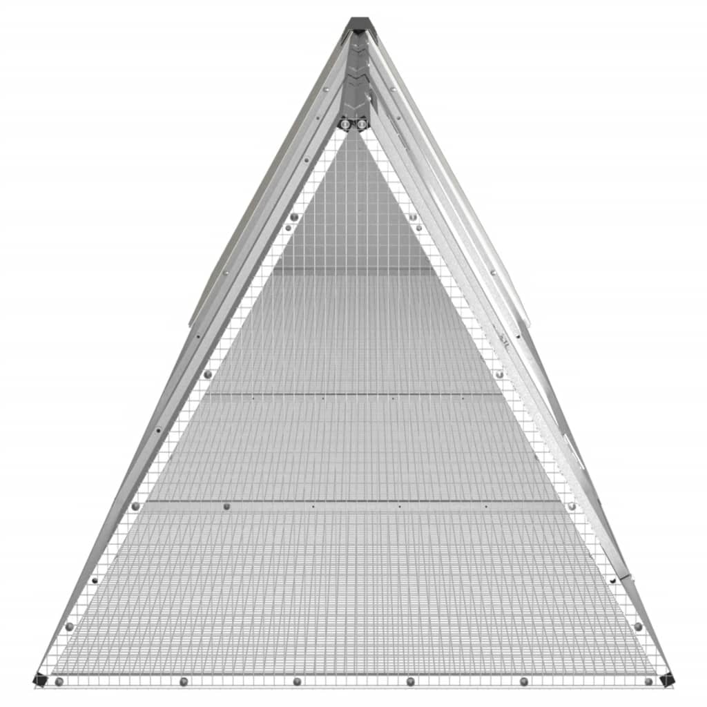 Jaula Para Conejos Acero Galvanizado Gris 403,5x80,5x71 Cm_3