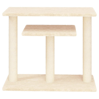 Postes Rascadores Para Gatos Con Plataformas Color Crema 62,5cm_2