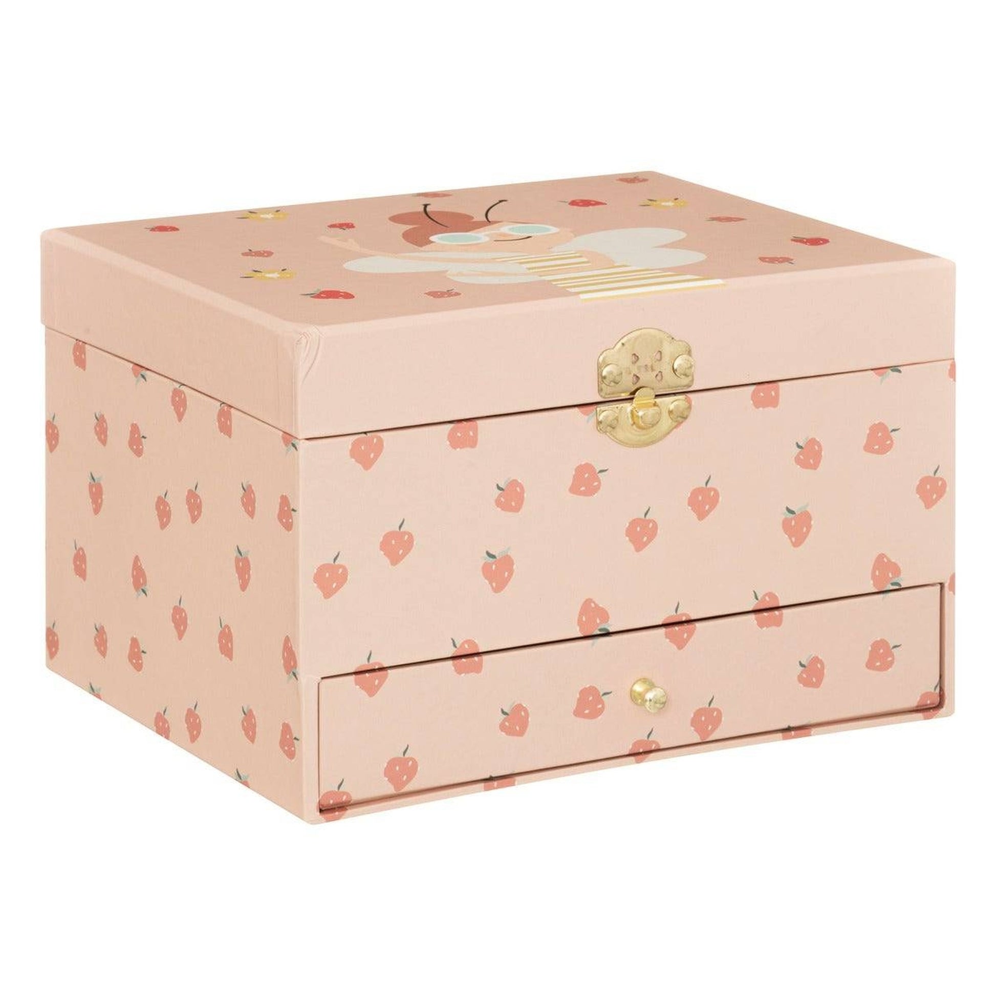 Caja De Música Y Joyero Infantil Rosa_1