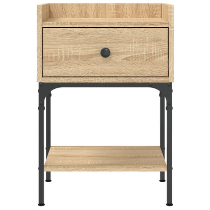 Mesita De Noche Madera De Ingeniería Roble Sonoma 40,5x31x60 Cm_3