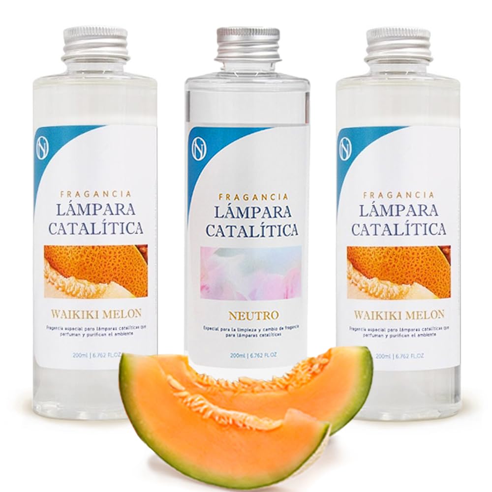 Pack Ahorro 3x Fragancias Para Lámpara Catalítica: 2 Aromas Waikiki Melon 500ml + Limpiador Neutro 200ml_0