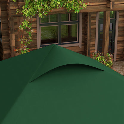 Outsunny Cenador Plegable Jardín 2,5x2,5x2,68 M Uv 50+ Altura Ajustable Verde_4