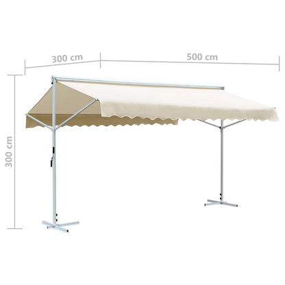Vidaxl Toldo De Pie Independiente Color Crema 500x300 Cm_2