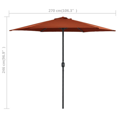 Vidaxl Sombrilla De Jardín Con Palo De Aluminio Terracota 270x246 Cm_2