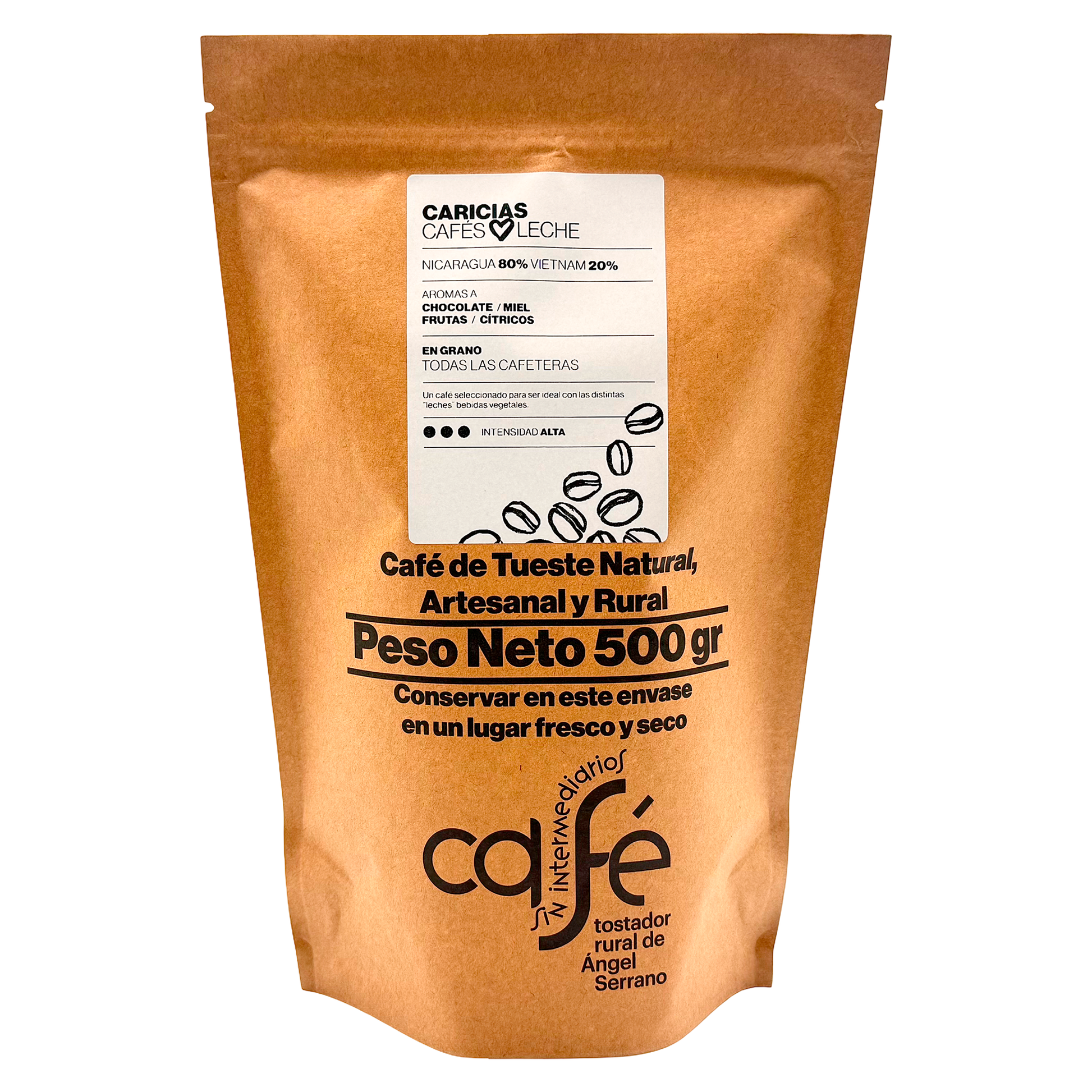 Cafe Sin Intermediarios Café Nicaragua Caricias En Grano 500 G_0