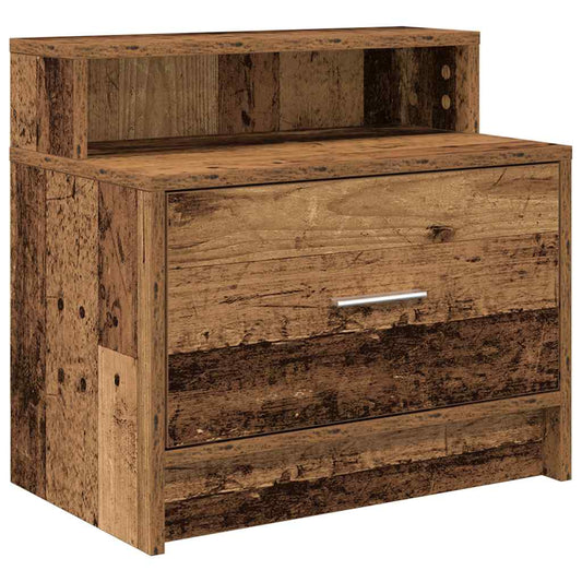 Mesilla De Noche Con Cajón Madera Vieja 51x31x47 Cm_0