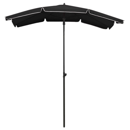 Vidaxl Sombrilla De Jardín Con Palo Negro 200x130 Cm_1