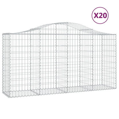 Cestas De Gaviones 20 Uds Forma De Arco Hierro 200x50x100/120cm_0