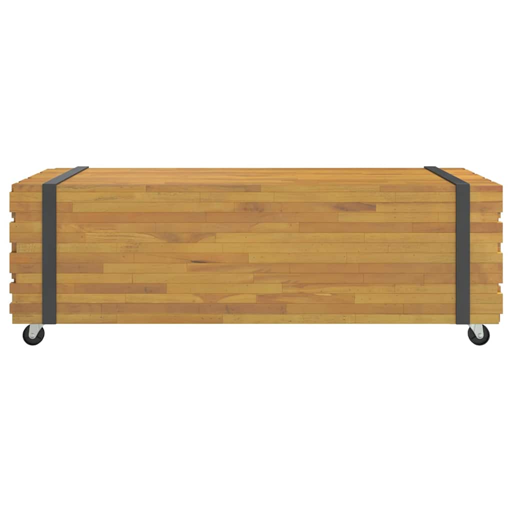 Mesa De Centro Madera Maciza De Teca 110x45x35 Cm_2