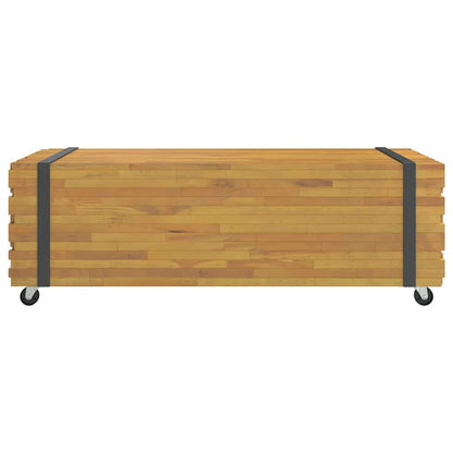 Mesa De Centro Madera Maciza De Teca 110x45x35 Cm_2