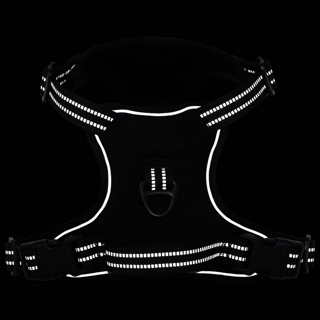Arnés Para Perros Con Bandas Reflectantes Ajustables Negro L_3