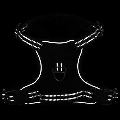 Arnés Para Perros Con Bandas Reflectantes Ajustables Negro L_3