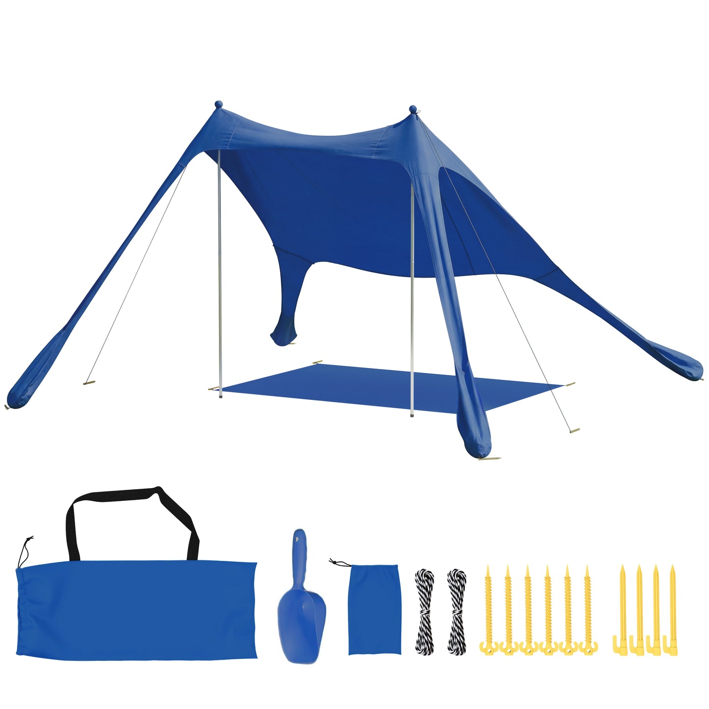Outsunny Carpa Playa Plegable 208x200 Cm_0