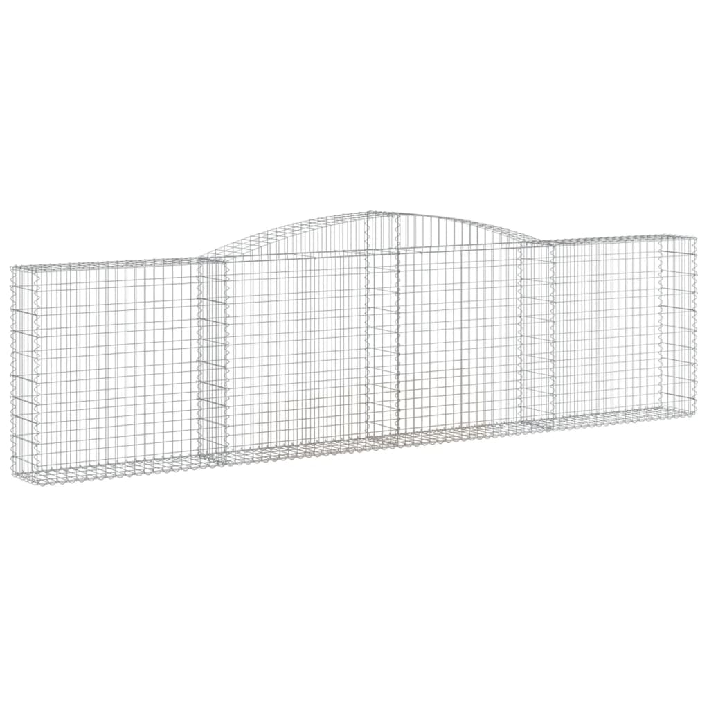 Cestas De Gaviones 4 Uds Forma De Arco Hierro 400x30x100/120 Cm_2