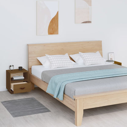 Mesitas De Noche 2 Uds Madera De Pino Marrón Miel 40x34x45 Cm_1