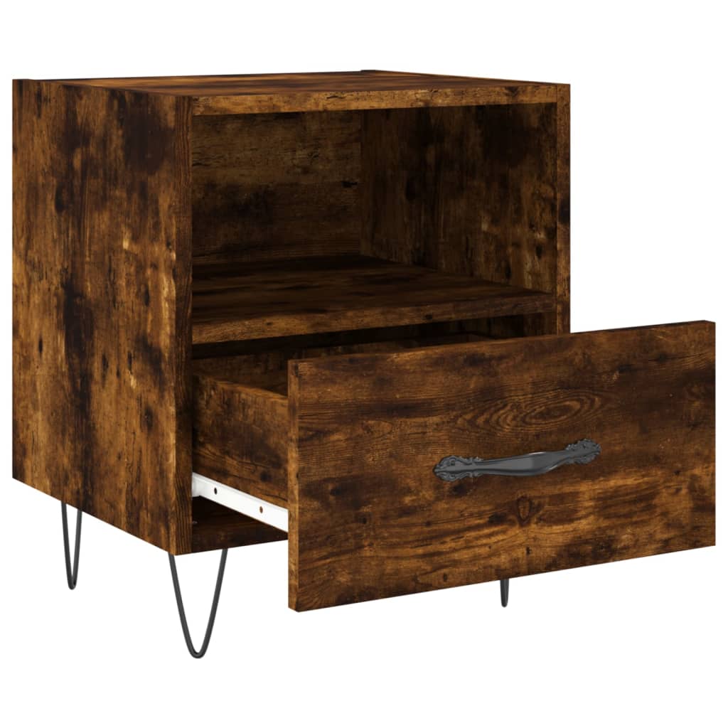 Mesita Noche 2 Uds Madera Ingeniería Roble Ahumado 40x35x47,5cm_3