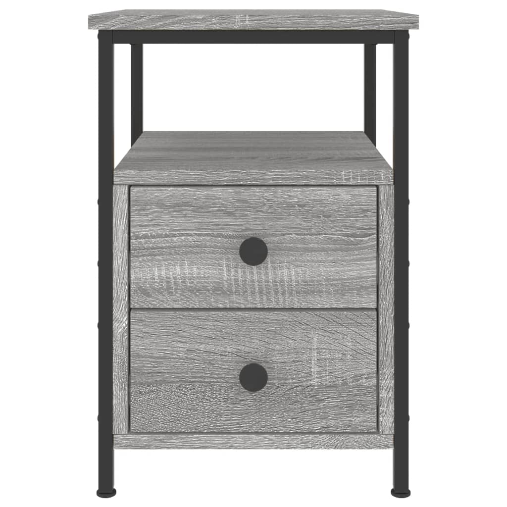 Mesitas Noche 2 Uds Madera Ingeniería Gris Sonoma 34x35,5x50 Cm_4