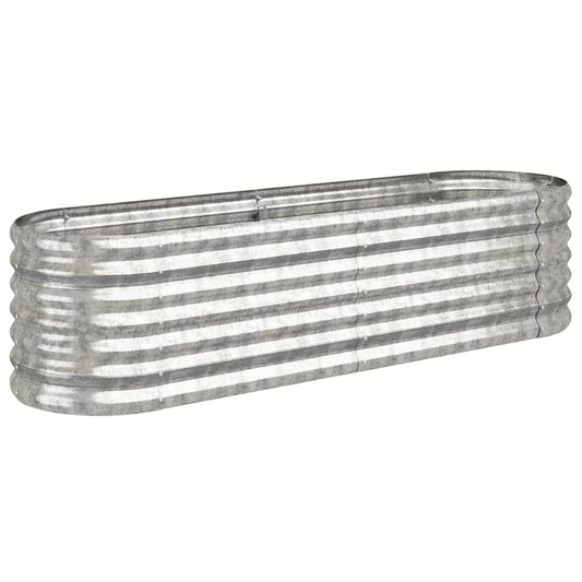 Jardinera Arriate Acero Galvanizado Plata 152x40x36 Cm_0