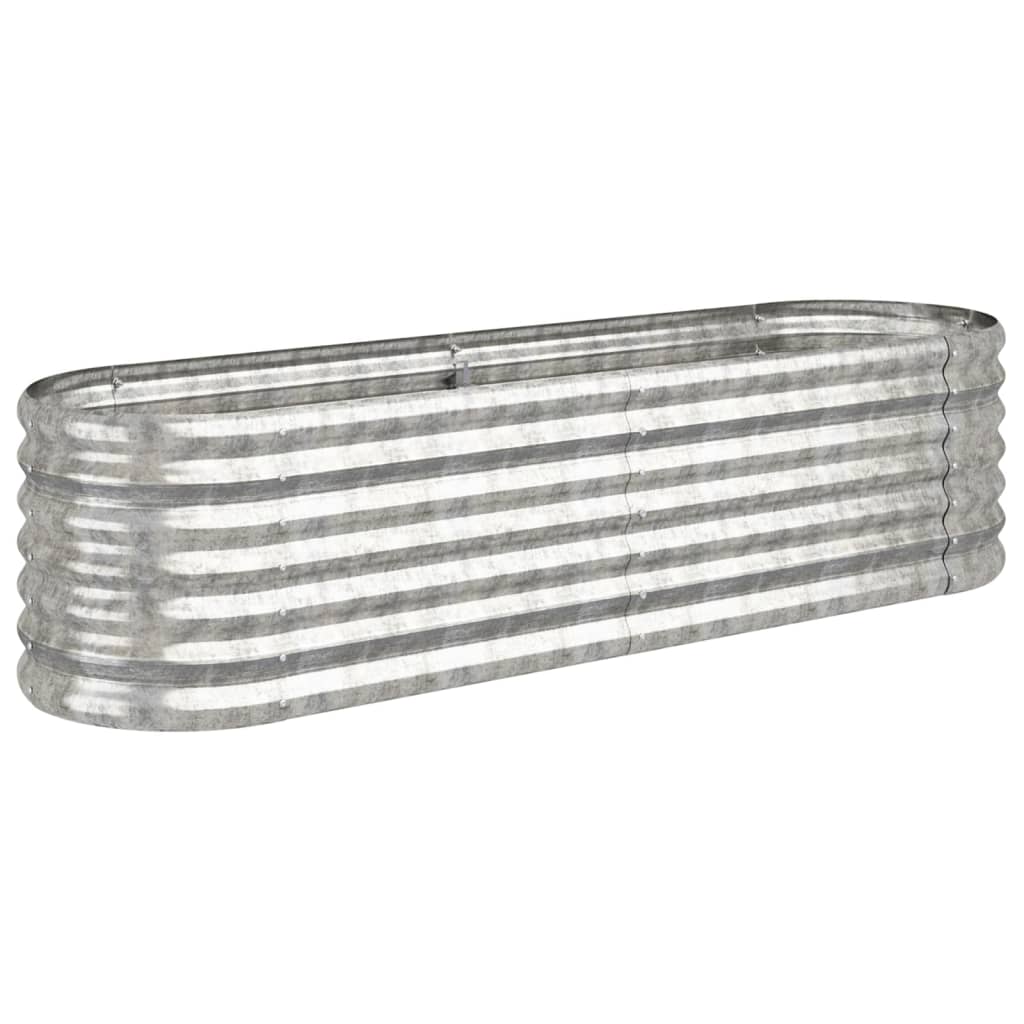 Jardinera Arriate Acero Galvanizado Plata 152x40x36 Cm_0
