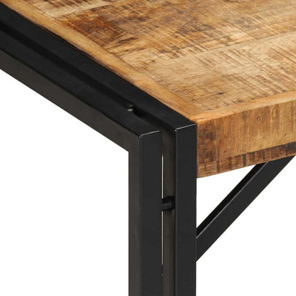 Mesa De Centro 80x40x35 Cm Madera Maciza De Mango Rugosa_3