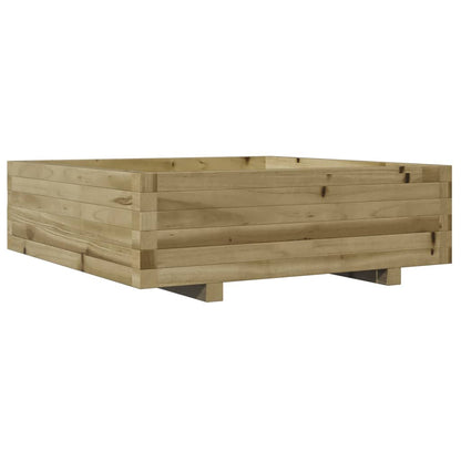 Jardinera De Madera De Pino Impregnada 80x80x26,5 Cm_0