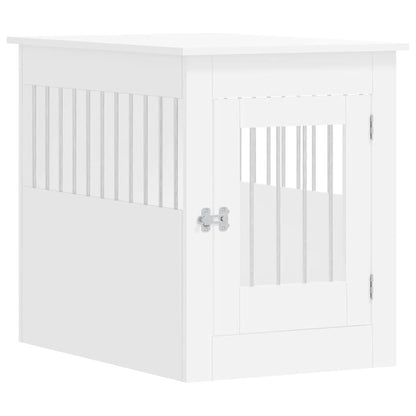Vidaxl Jaula Para Perros Madera De Ingeniería Blanco 55x80x68 Cm_0