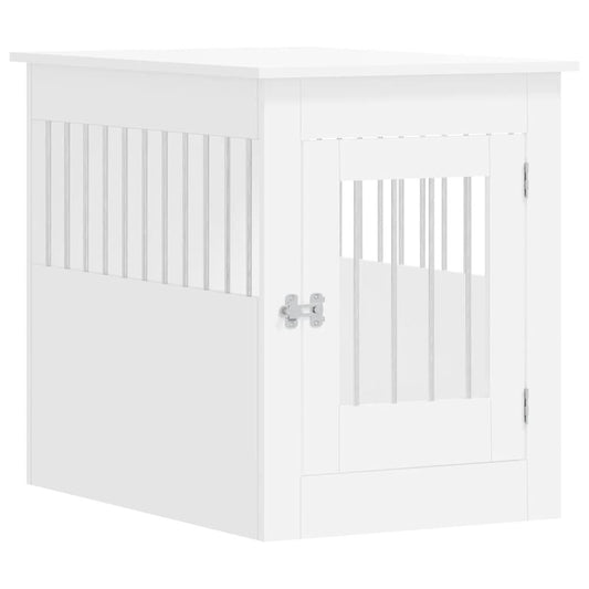 Vidaxl Jaula Para Perros Madera De Ingeniería Blanco 55x80x68 Cm_0