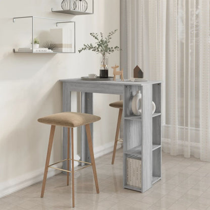 Mesa Alta Con Estante Gris Sonoma 102x50x103,5 Cm_4