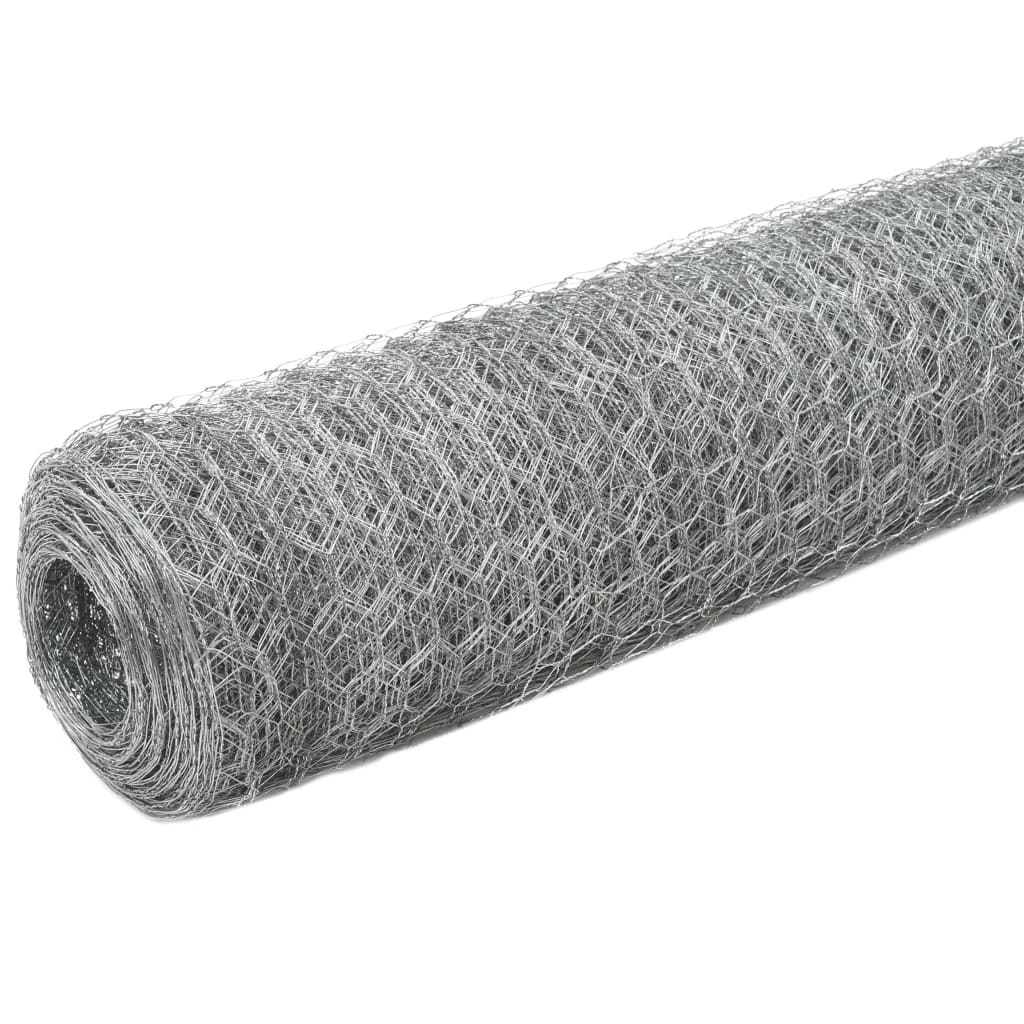 Alambrada De Gallinero Acero Galvanizado Plateado 25x1,5 M / Vetonek_3