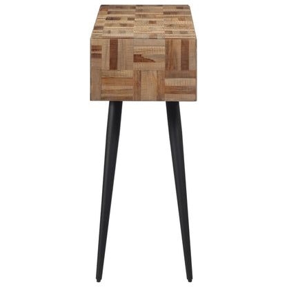 Mesa Consola Teca Reciclada Maciza 110x34x80 Cm_1