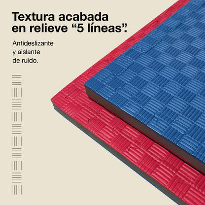 Tatami Puzzle 2,5cm 100x100cm – Alta Densidad Azul/rojo Jowy_3