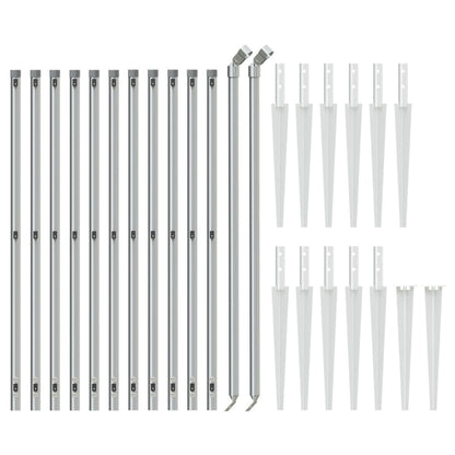 Cerca De Alambre Con Pinchos De Anclaje Plateado 1,1x25 M / Vetonek_1