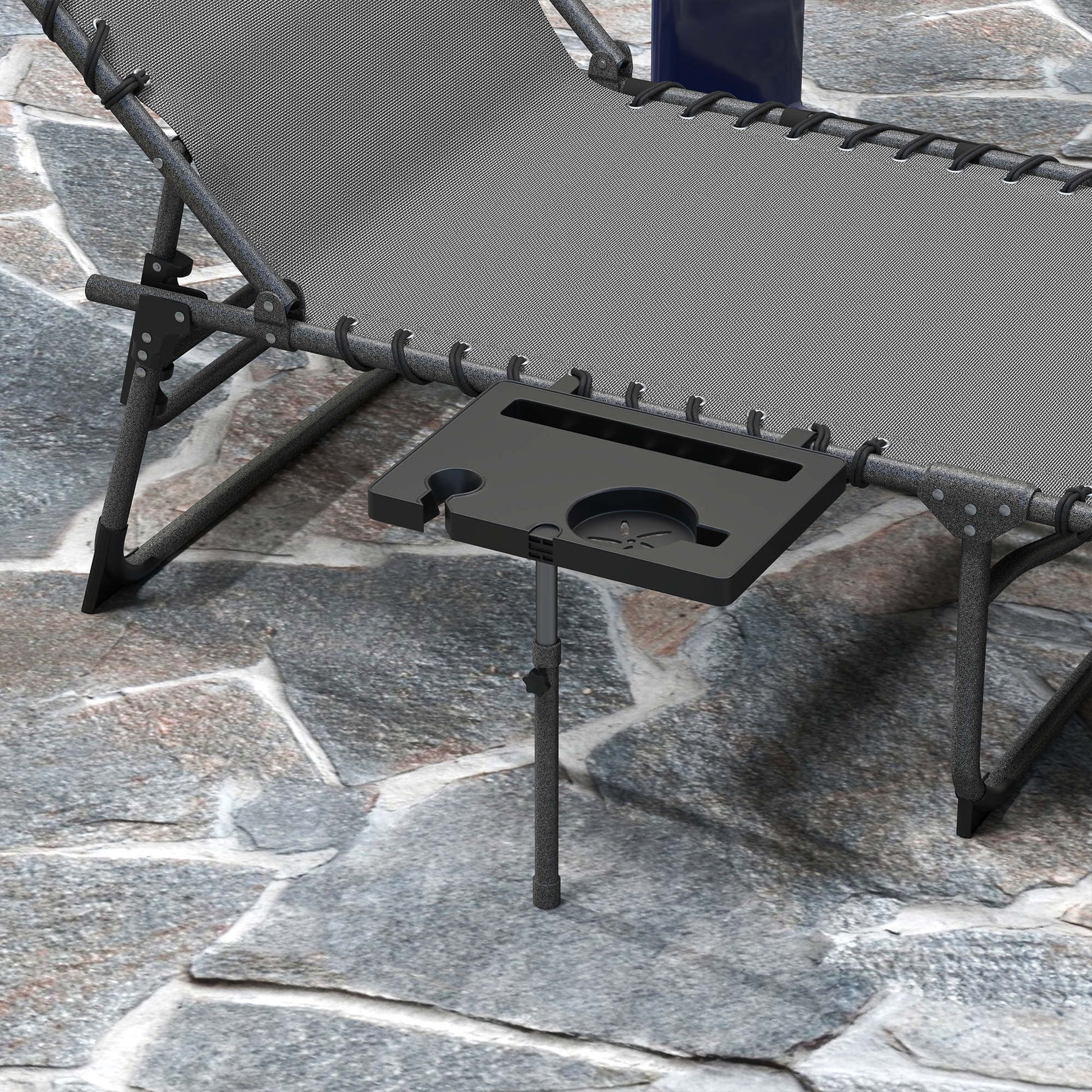 Outsunny Tumbona Plegable Con Respaldo Ajustable Reposacabezas 190x60x31 Cm_3