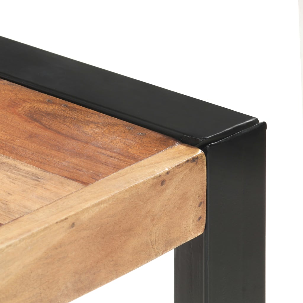 Mesa De Comedor Madera Maciza Con Acabado Sheesham 180x90x75 Cm_2