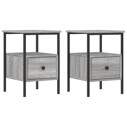 Mesitas Noche 2 Uds Madera Ingeniería Gris Sonoma 34x36x50 Cm_0