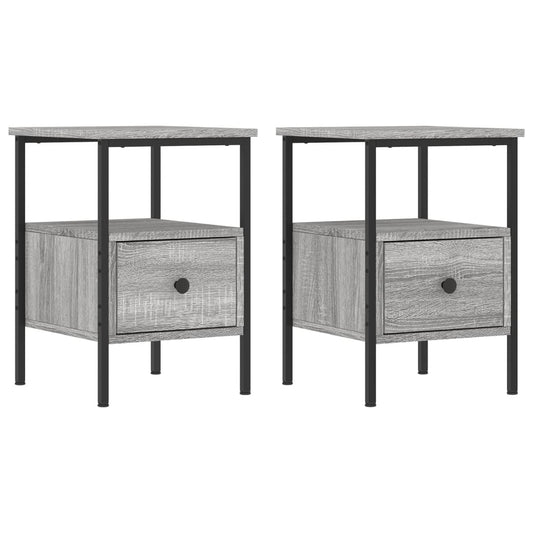 Mesitas Noche 2 Uds Madera Ingeniería Gris Sonoma 34x36x50 Cm_0