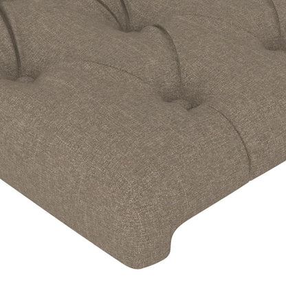Estructura De Cama Con Cabecero De Tela Gris Taupe 90x200 Cm / Vetonek_3