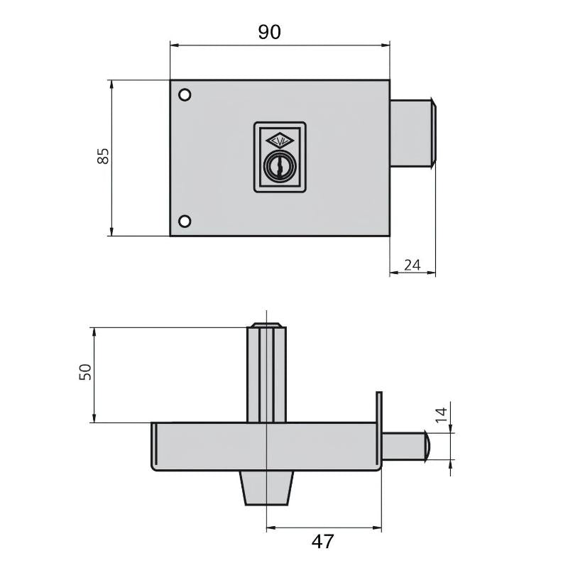 Cerradura Cvl 1124a/  8/he Izquierda_1