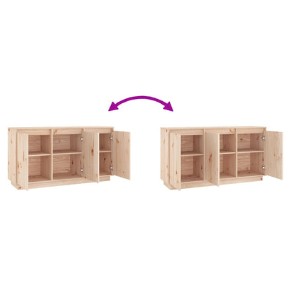 Aparador De Madera Maciza De Pino 111x34x60 Cm / Vetonek_5