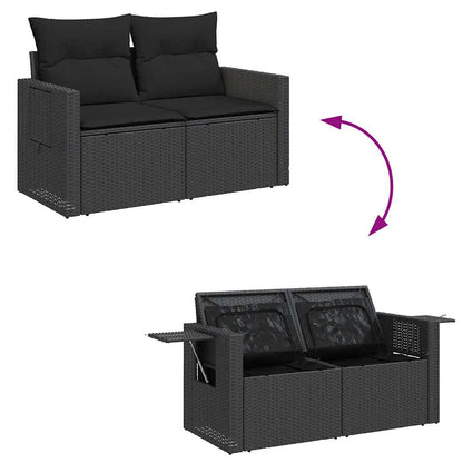Set De Sofás De Jardín 6 Piezas Y Cojines Ratán Sintético Negro / Vetonek_3