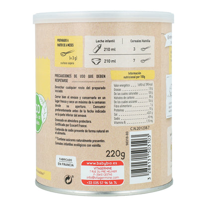 Papilla de Cereales Vainilla con Quinoa Babybio 220 g
