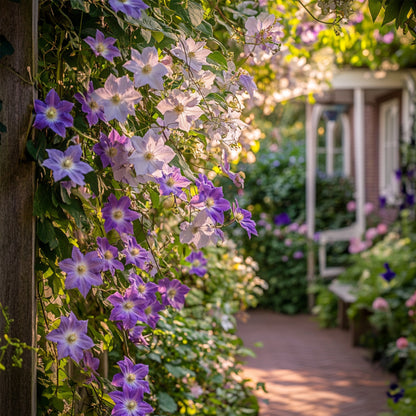 Clemátide - 3 Pzs - Clematis Hybrid - Altura 25-40cm - ⌀9cm