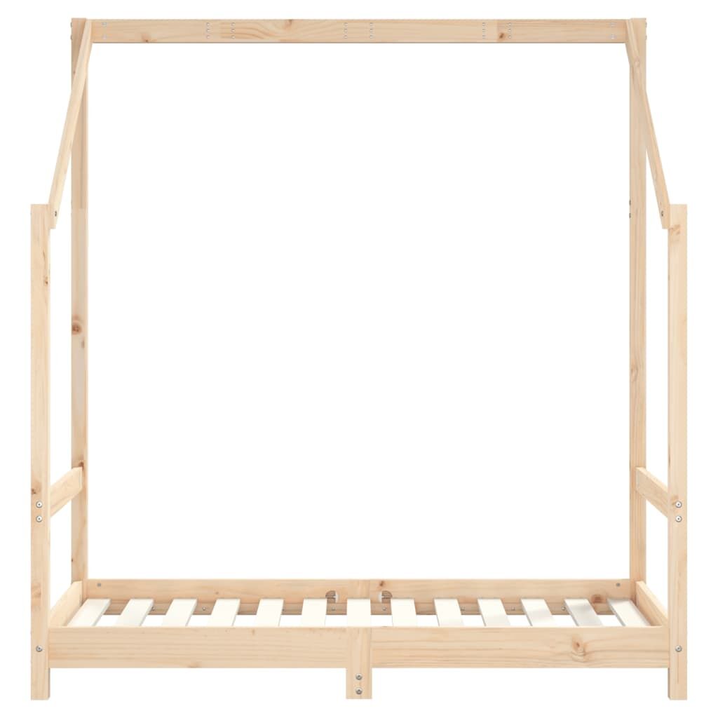 Vidaxl Estructura De Cama Para Niños Madera Maciza De Pino 70x140 Cm_3